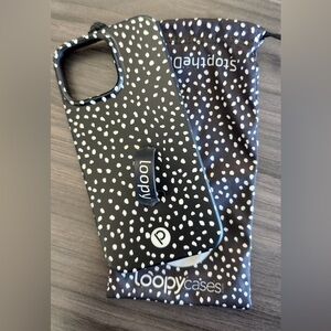 Loopy Black and White Polka Dot Phone Case